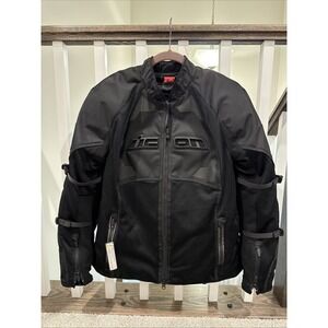 ICON Contra 2 Stealth Jacket Black D30 Motorcycle‎ Protection Adult L WOMENS